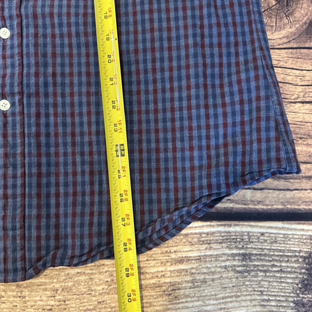Brooks Brothers Mens Button Down Shirt Long Sleeve Checkered Blue Red Large - Picture 5 of 9
